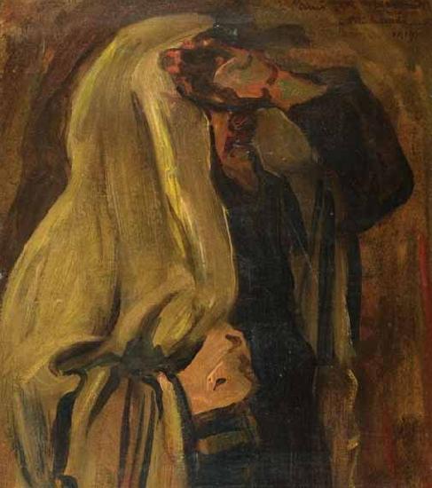 Leopold Kowalsky Jewish man wrapped in a prayer shawl